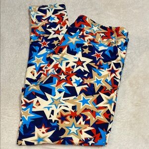 LulaRoe Star Patterned Leggings Tall & Curvy